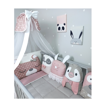 Baby Star Σετ προίκας κρεβατιού Tiny Friends Σάπιο Μήλο 3τμχ